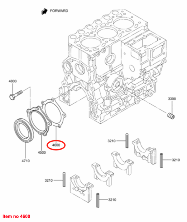 Dichtung kurbelwelle schwungradseite Mitsubishi, MVS3L, MVS3L2, S3L, S3L2, S4L, S4L2, Captain, Startrac, – Bild 2