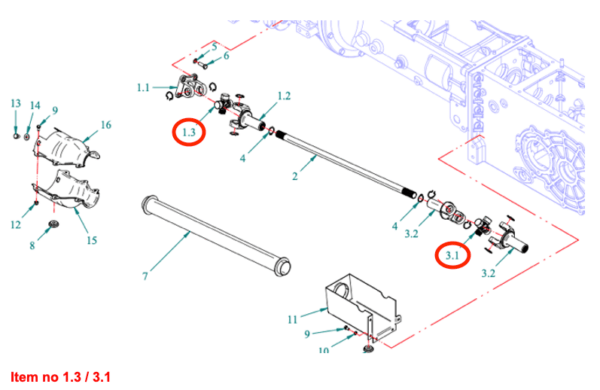 Kardangelenk 4WD Captain, Startrac, Antonio Carraro, Usw., – Bild 2