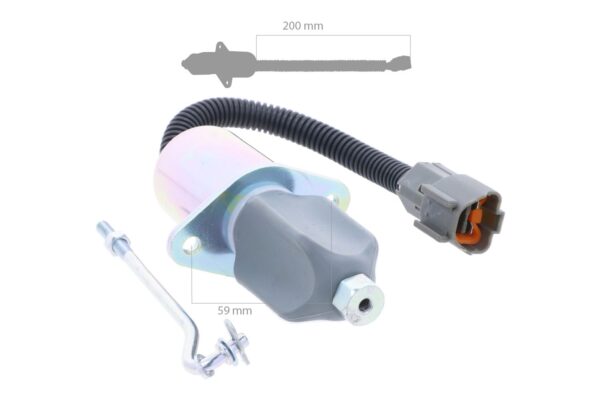 Stop Solenoid Mitsubishi S4S, S6S, S4Q 12V – Bild 2