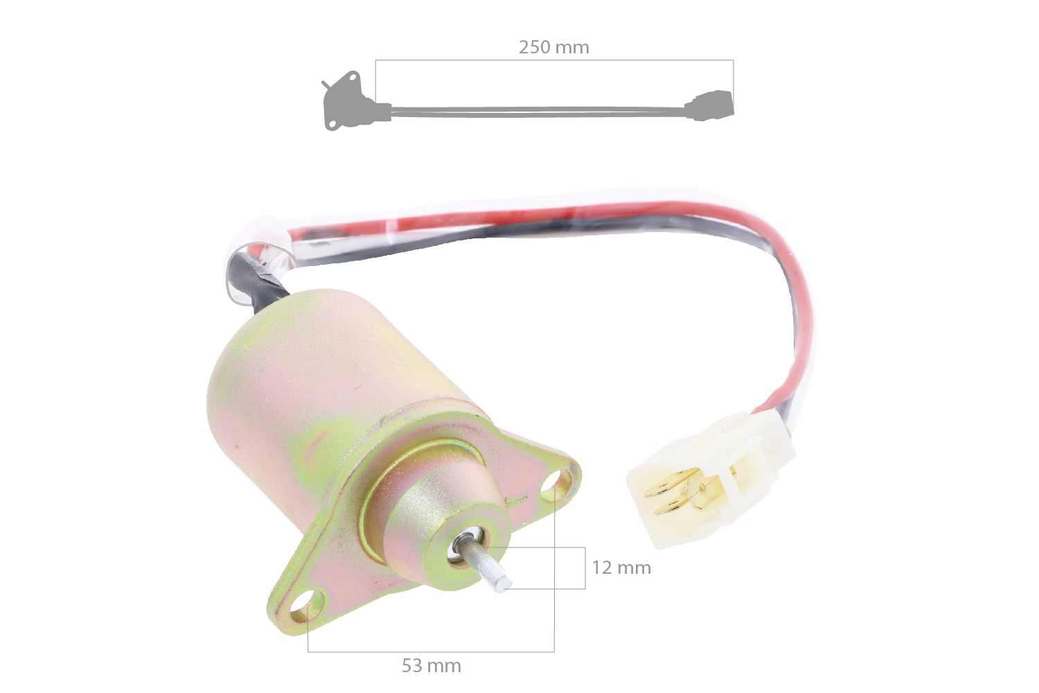 Stop Solenoid Yanmar 3TN66, 3TNE68, 3TNV70, 3TNV76, 3TNE84, 3TNE88, 4TNE84, 4TNV94, 4TNV98, 4TNV106, 4TNV88