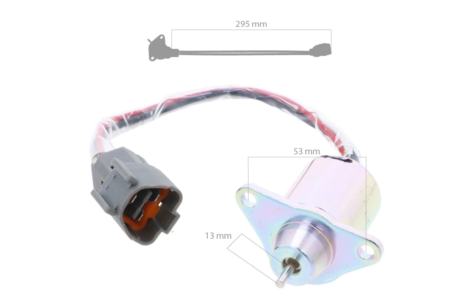 Stop Solenoid Yanmar 3TNE88, 3TNV70, 3TN76, 3TNV82, 3TNV88, John Deere, 4200, 4300, 4400, 4500, 4600, 4700, Komatsu, Hyundai
