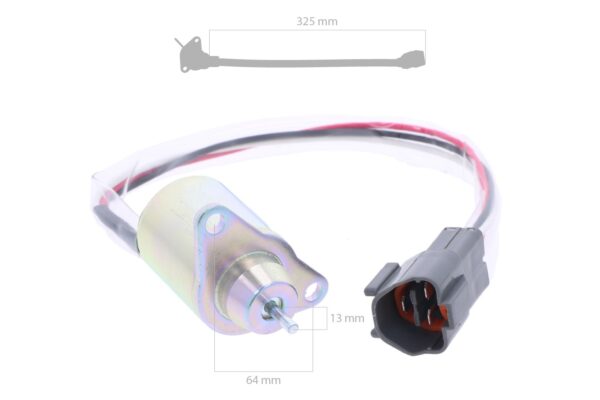 Stop solenoid 24 volt Yanmar 2TNV70, 3TNV88, 4TNE88, 4TNV94, 4TNV98, Doosan, Hyundai, Takeuchi, – Bild 2