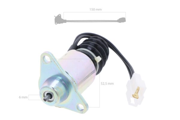 Stop Solenoid 12 volt Yanmar Marine 2YM15, 3YM20, 3YM30, 3YM30AE, 3JH4E, 3JH5AE, 3JH5E, 4JH4AE, 4JH4E, 4JH5E, – Bild 2