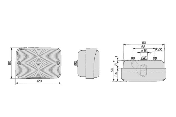 Birne (links oder rechts) Universal Iseki TG, TH, TLE, TM, Massey Ferguson 1520, 1525, 1528, 1529, 1531, 1532, 1740, 1747, – Bild 4