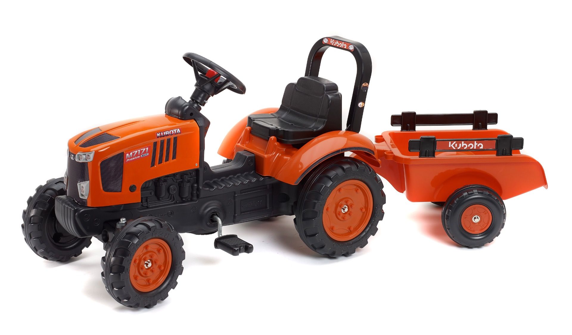Kubota M7171 Tretschlepper, Trettractor Mit Anhänger 2 bis 5 Jahre