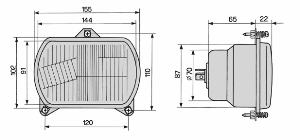 Scheinwerfer Iseki TU, TA, TF, 30-serie, 31-serie, 50-serie, Kubota, B-serie, RTV900, ST-serie, Ford, New-Holland, Fiat, Massey Ferguson, Hurlimann, Carraro Etc., – Bild 2