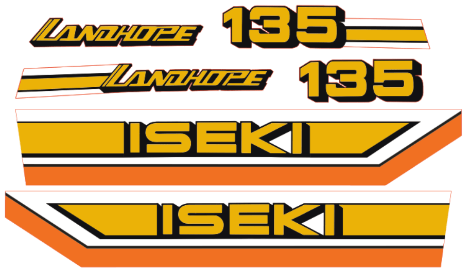 Aufklebersatz Motorhaube Iseki Landhope TU135