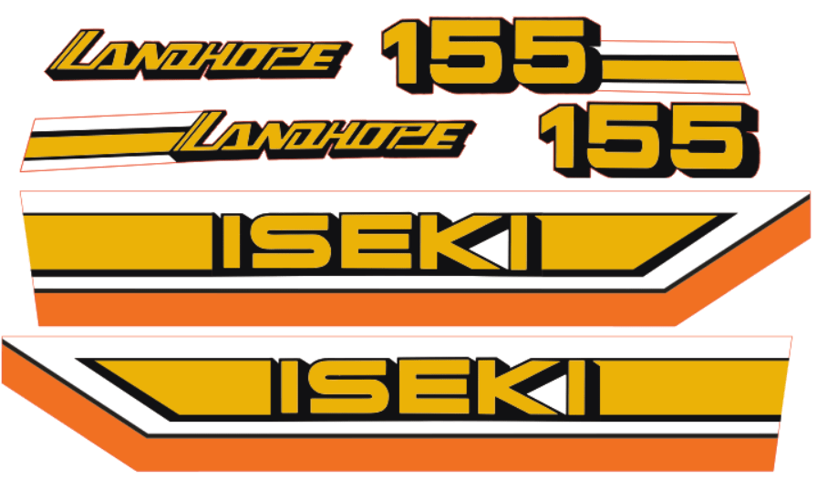 Aufklebersatz Motorhaube Iseki Landhope TU155