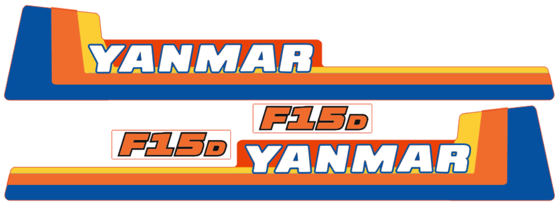 Aufklebersatz Motorhaube Yanmar F15