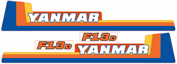 Aufklebersatz Motorhaube Yanmar F13