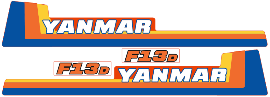 Aufklebersatz Motorhaube Yanmar F13