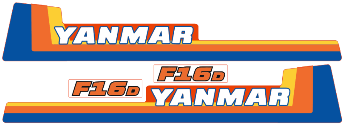 Aufklebersatz Motorhaube Yanmar F16