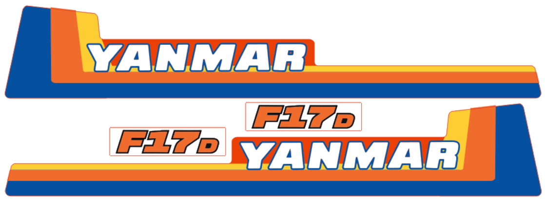Aufklebersatz Motorhaube Yanmar F17