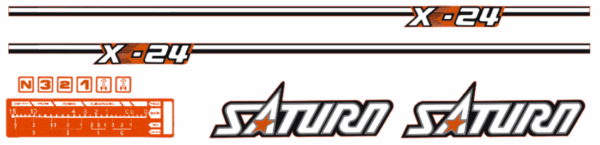 Aufklebersatz Motorhaube Kubota Saturn X-24