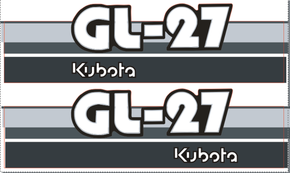 Aufklebersatz Motorhaube Kubota GL27