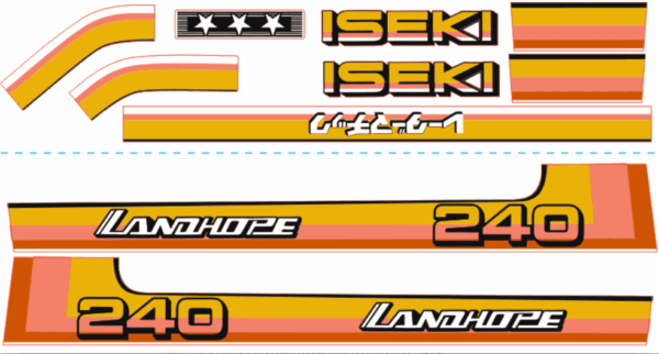 Aufklebersatz Motorhaube Iseki Landhope TU240