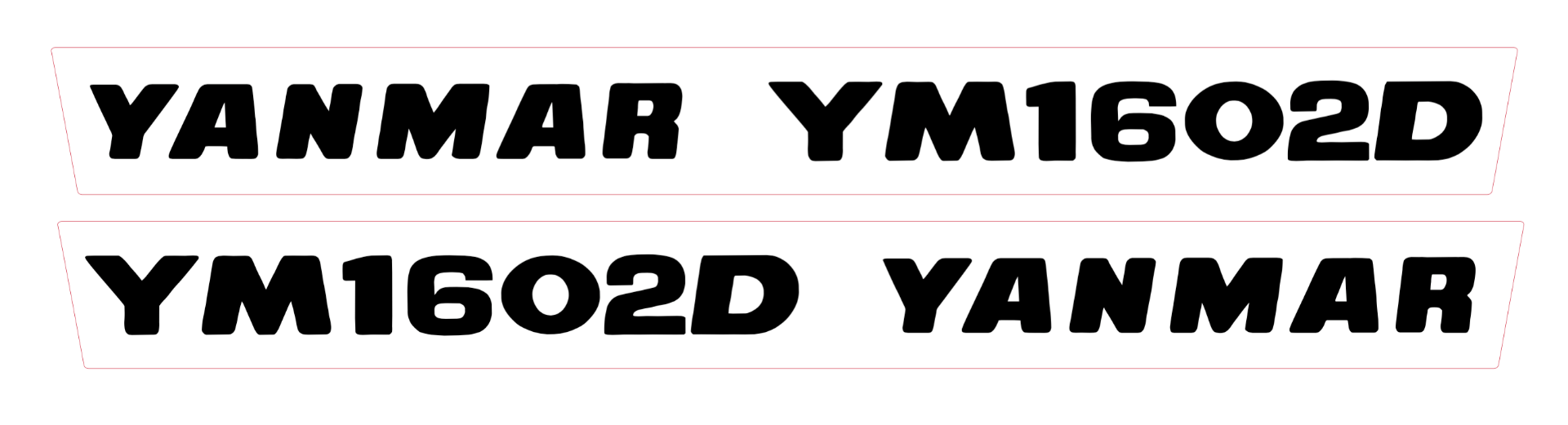 Aufklebersatz Motorhaube Yanmar YM1602