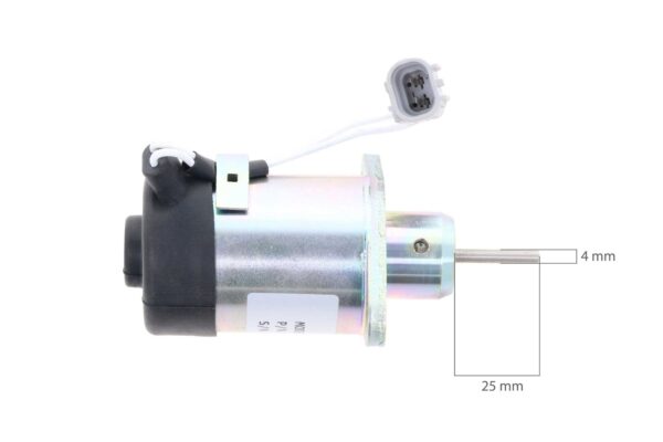 Stop solenoid 12V Kubota D1503, V2203, V2403, V2607, V3300, V3307, V3600, V3800, – Bild 2