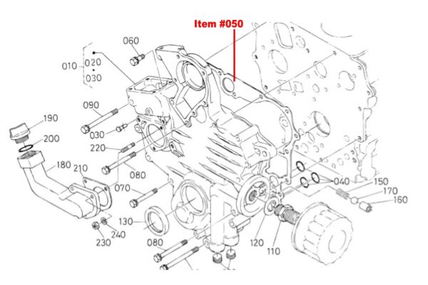 Verteilungsdichtung Kubota Z400, Z402, Z430, Z482, Z602, D600, D640, D662, D722, D782, D902 – Bild 2