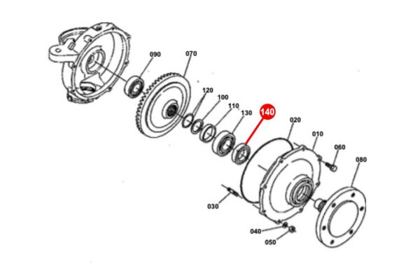 Dichtring Hinterachse 4WD / PTO as Dichtring Kubota L, L1, M-Typen – Bild 5