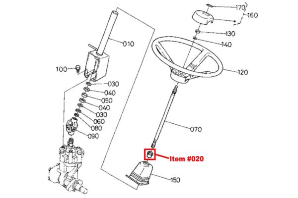 Buchse Lenksäule Kubota B, L-Typen – Bild 3