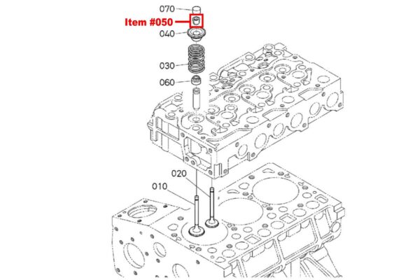 Sicherungskeil zu Ventilfederteller satz Kubota D1301, D1403, D1462, D1463, D1503, D1703, D1803, ER800-900, GH400, RD95, RD105, RD110, RD115, V1502, V1512, V1702, V1902, V1903, V2003, V2203, V2403, V3300, F2202, F2402, F2503, F2803, Z650, Z751, Z851, – Bild 2
