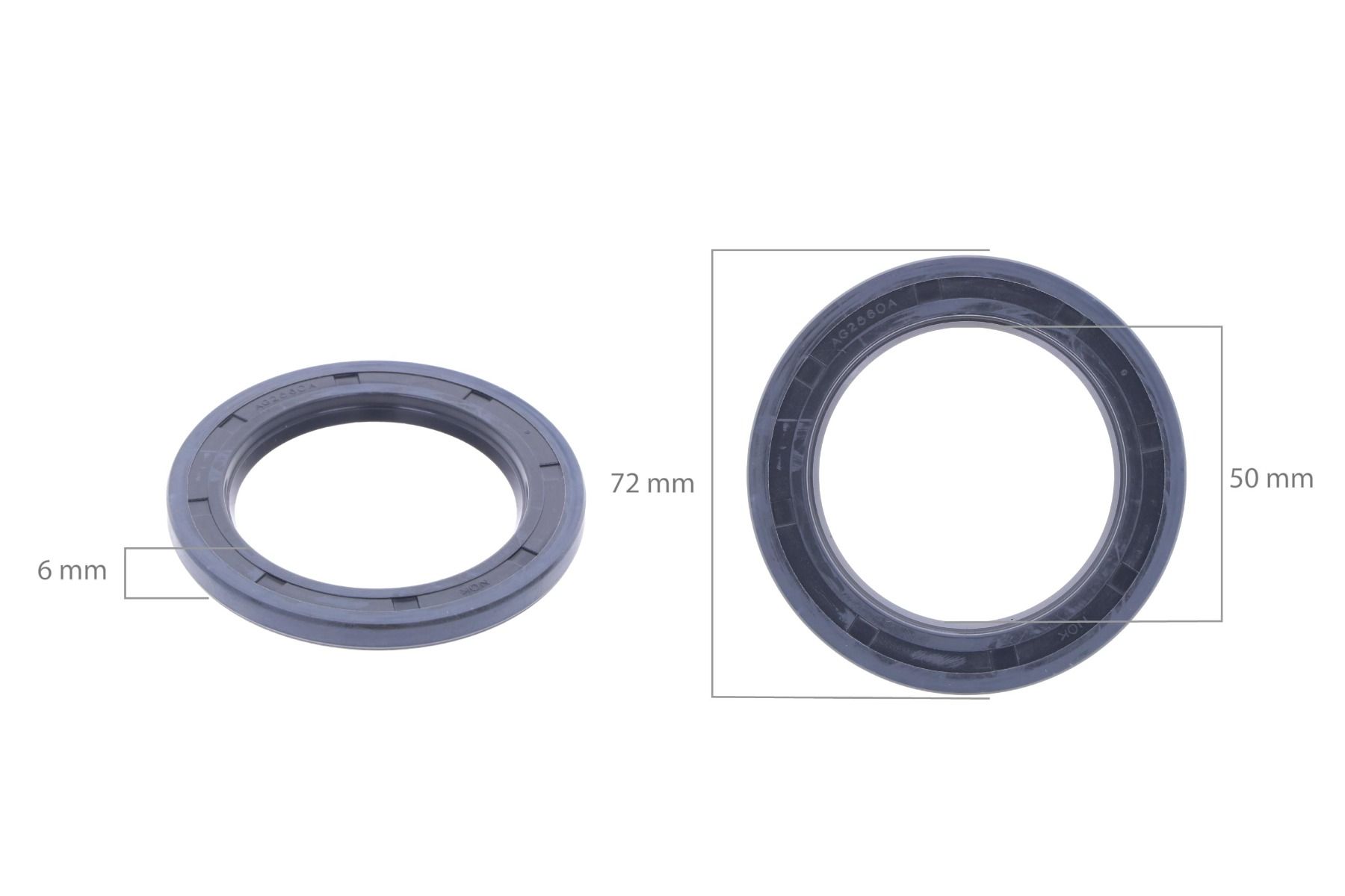 Dichtring 4WD 50X72X6 Iseki TA, TK, TS, TU-Typen, 3025, 3030, 5035, 5040, 5135, 5140