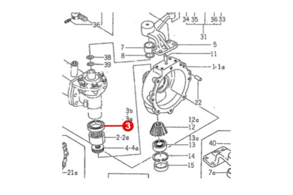 Knöcheldichtung Iseki TL1900, TL2300, TL2500, TU1700 – Bild 5
