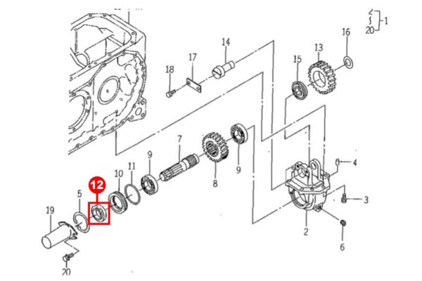 Dichtring mit Stahlinnenhülse für Mittelzapfwelle Iseki TA, TD, TE, TG TK, TLE-TYPES, 5035 Bolens, Massey Ferguson 1165, 1240, 1250, 1260, 1547, 1747, – Bild 5