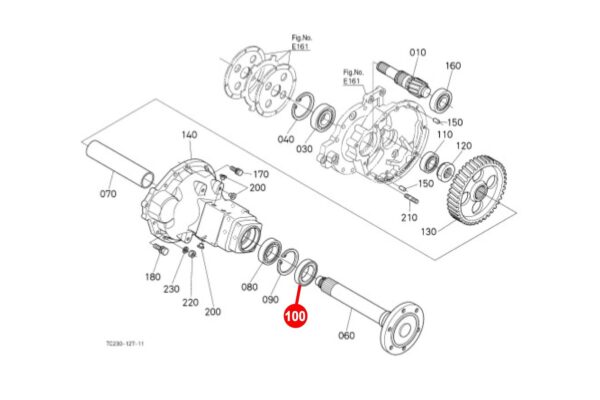 Dichtring Hinterachse Kubota GL, L, L1-Typen, Hinomoto NX-Typen – Bild 3