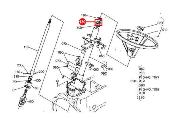 Gummi für Lenksäule Kubota L1, L-Typen – Bild 4