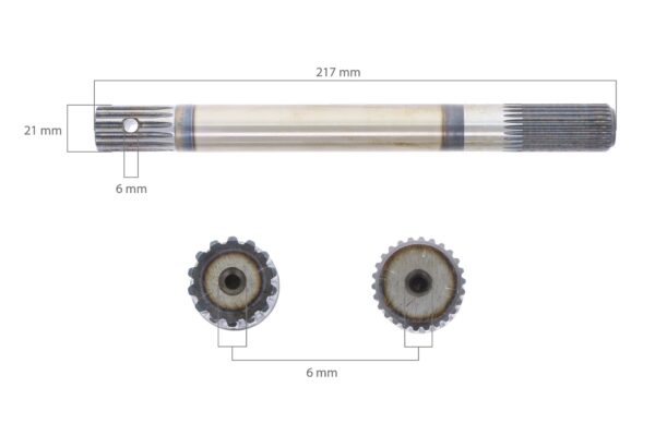Antriebswelle 4WD Kubota B1550, B5200, B6000, B6100, B6200, B7200, – Bild 2