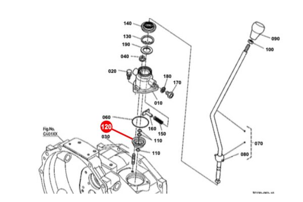 Dichtungsgummi Schalthebel PTO Kubota GL, L, M, Hinomoto NX – Bild 5
