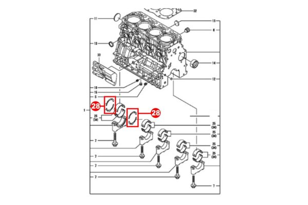 Axiallager STD Yanmar 3TNE84/88, 3TNV84/88, 4TNE84/88, 4TNV84/88, TK482, TK486, Marine, Komatsu, – Bild 2