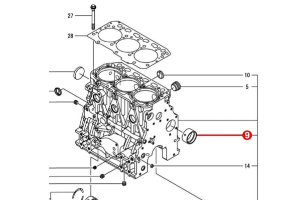 Nockenwellenbuchse STD Yanmar 3TN75/78/82/84, 3TNB80/82/84, 3TNC78/80/88, 3TNE78/82/84/88, 3TNS84, 3TNV82/84/86/88, 4TN82/84, 4TNA78, 4TNC88, 4TNE84/88, 4TNV84/86/88, – Bild 3