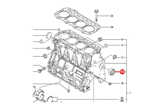 Nockenwellenbuchse STD Yanmar 4TNE92, 4TNE94, 4TNE98, 4TNV94, 4TNV98, Komatsu 4D92, 4D94, 4D98, S4D94E, – Bild 3