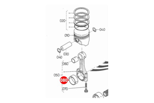 Pleuellagersatz STD Kubota Z400, Z402, Z430, Z482, Z602, Aixam – Bild 3