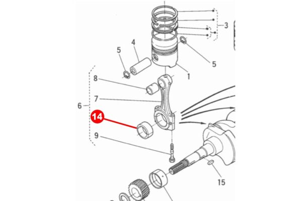 Pleuellager STD Kubota D650, D750, D850, D950, E75, EA300, EA330, V1100, V1200, Z500, ZB500, Z600, ZB600, – Bild 4