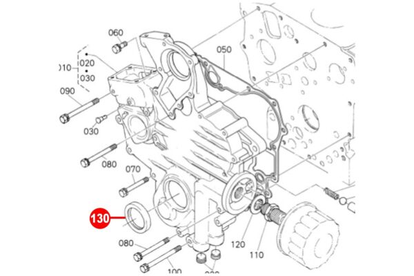 Kurbelwellendichtung (Vorderseite) Kubota D600, D640, D662, D722, D782, D902, Z400, Z402, Z430, Z482, Z602, – Bild 5