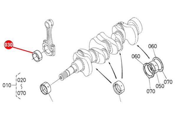 Pleuellagersatz STD Kubota D905, D1005, D1105, D1305, – Bild 3