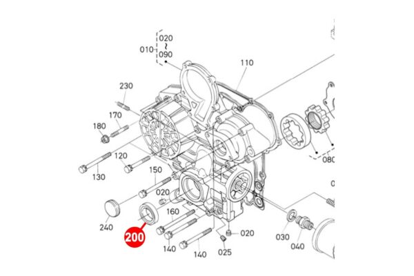 Kurbelwellendichtung (Vorderseite) Kubota D905, D1005, D1105, D1305, DF1005, V1205, V1305, V1405, V1505, WG1005, WG1605, – Bild 5
