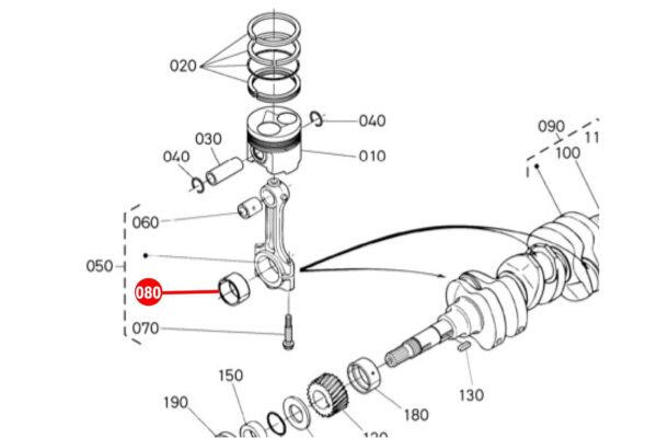 Pleuellager STD Kubota D1302-DI, D1402-DI, D1403, D1462-DI, D1463, D1503, D1703, D1803, F2202, F2402, F2503, F2803, S2602, S2802, V1512, V1903, V2003, V2203, V2403, – Bild 4