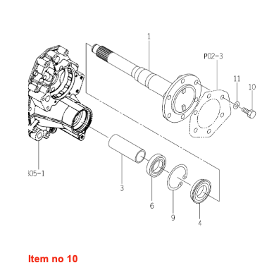 Radbolzen Iseki (Hinteren) TA, TF, TG, TH, TK, TLE, TM, TU, Massey Ferguson,
