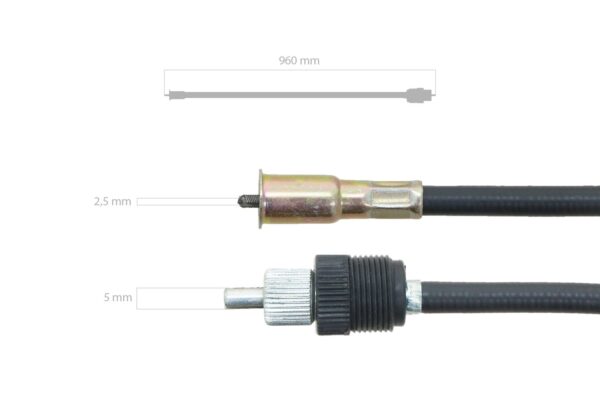 Tachowelle 960mm Kubota L175, L225, L1500, L2000, L2200, Zen Noh ZL1500, ZL2000, ZL2200 – Bild 2