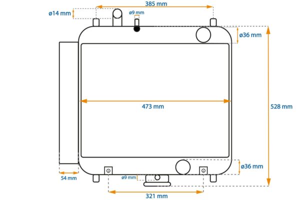 Kühler Type 2 Kubota GL-, L-Types, Hinomoto / Hitachi NX-Types, – Bild 8