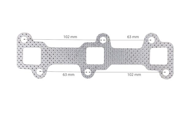 Auspuffdichtung Mitsubishi MVL3E, L3A, L3C, L3E, L3E2, Captain, Startrac, Etc – Bild 2