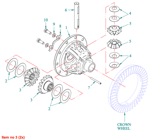 Zahnrad 10Z Differential (Hinter) Captain 273, Startrac 273,