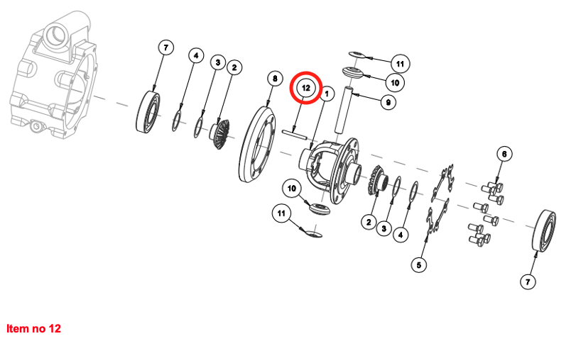 Hohlkeil Ø5.5x50 Ausgleichsgetriebe 4WD Captain, Startrac, Agritech, Antonio Carraro,