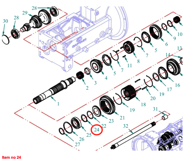 Sicherungsring, extern Ø42X1.75 Captain 200DI, 250DI, 260, 273, 280, 280DX,