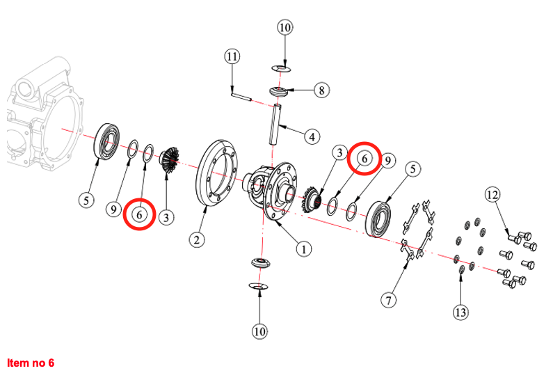 Passscheibe Ø31xØ42x0.2mm 4WD Differentieel Captain, Startrac, Agritech, Antonio Carraro, Usw.,